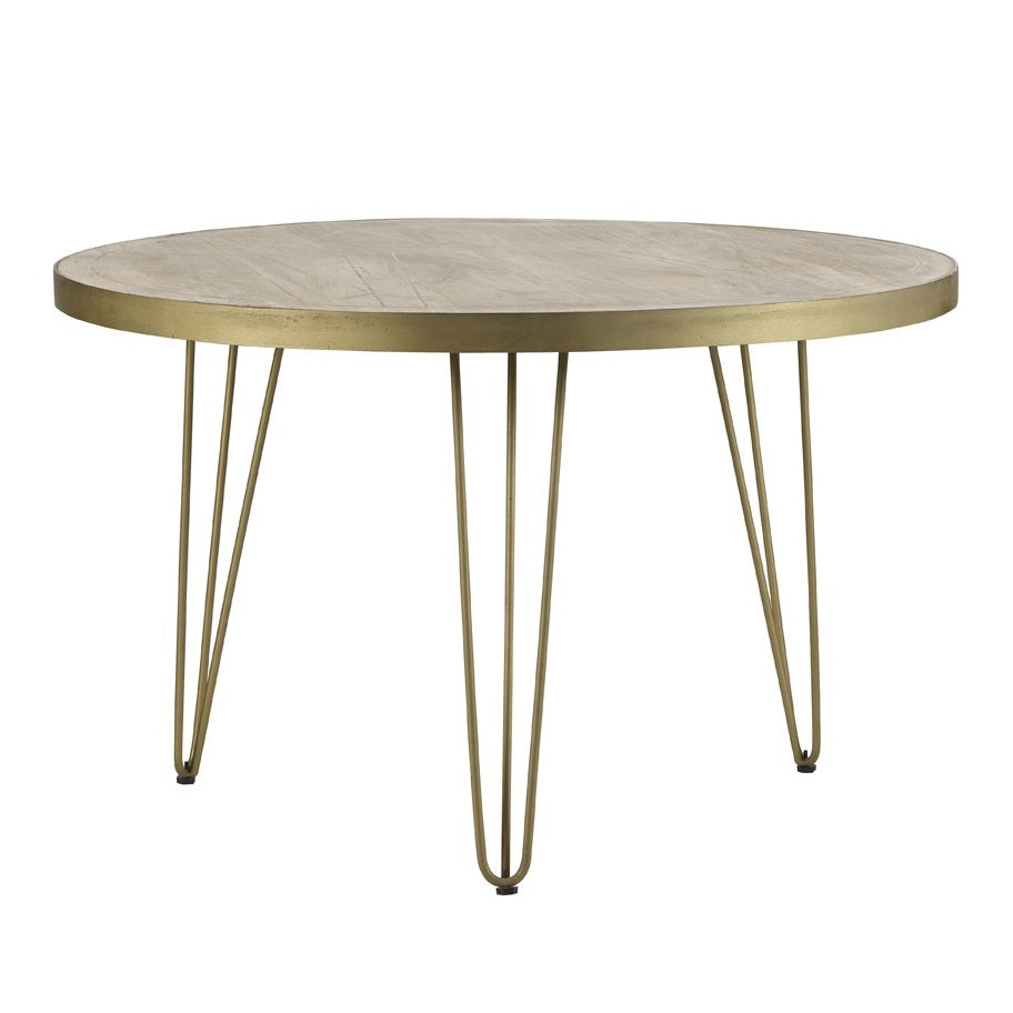 Boston Light Gold Round Dining Table