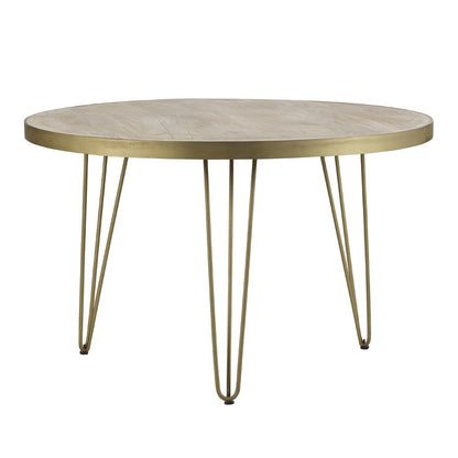 Boston Light Gold Round Dining Table