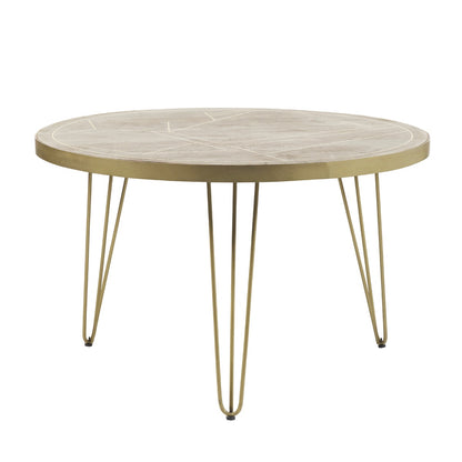 Boston Light Gold Round Dining Table